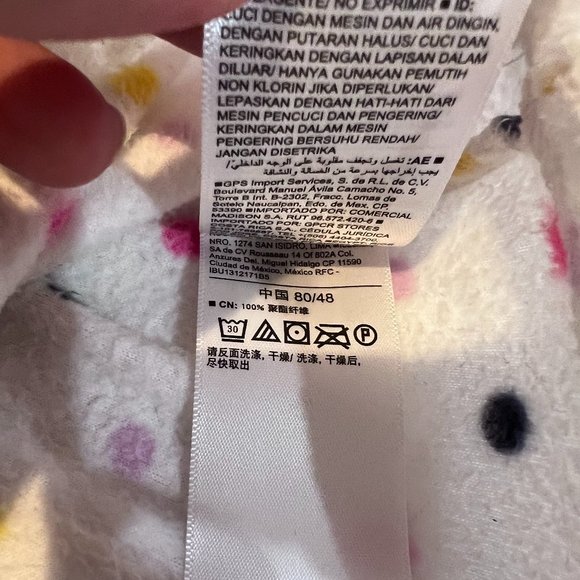 Adorable Old Navy Colorful Polka doted Fleese Baby Dress 3 Months - Picture 3 of 7